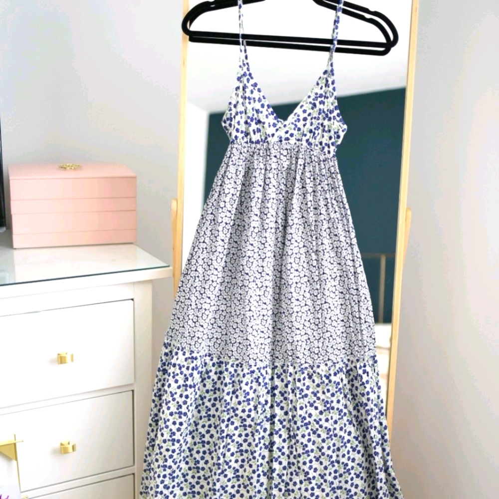 Ditsy print maxi Prairie dress
